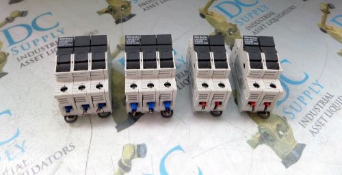 ALLEN BRADLEY 1492-FB2C30 &amp; 1492-FB3C30 30 A SERIES B FUSE HOLDER LOT OF 4