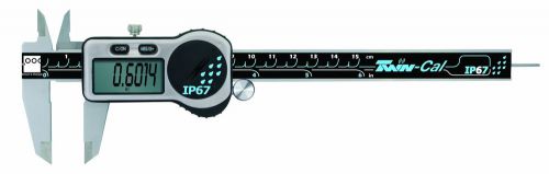 Brown &amp; Sharpe 00590302 TWIN-CAL IP67 Digital Caliper 0-6&#034; Range 0.0005&#034; Reso...