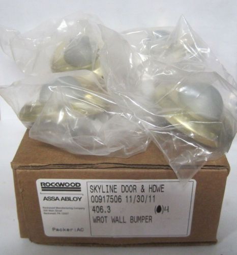 Rockwood Polished Brass Convex Wrought Wall Stop 406.3 NIB Box of 4