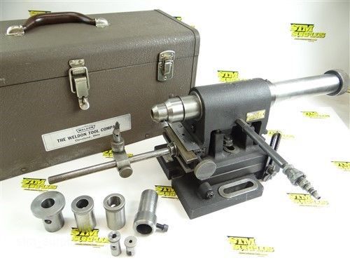 WELDON AIR BEARING END MILLSHARPENING FIXTURE W/ ADJUSTABLE BASE BUSHINGS &amp; CASE