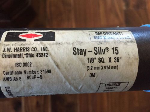 10Lb.15% Silver Brazing Rods - 1/8&#034; Sq. X 36&#034; RODS - Harris Stay-Silv 15