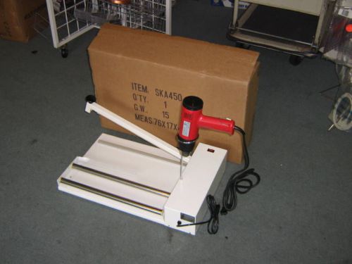 19 INCH SEALER &amp; CUTTER + HEAT GUN FOR PLASTIC BAGS or SHRINK WRAP FILM ROLLS