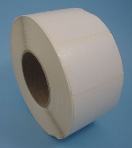 3x2 perforated white direct thermal labels 3 inch core 6.75 inch diameter 1 roll for sale