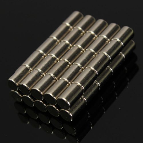 50pcs strong round cylinder bar fridge magnet 4mm x 6mm rare earth neodymium n52 for sale