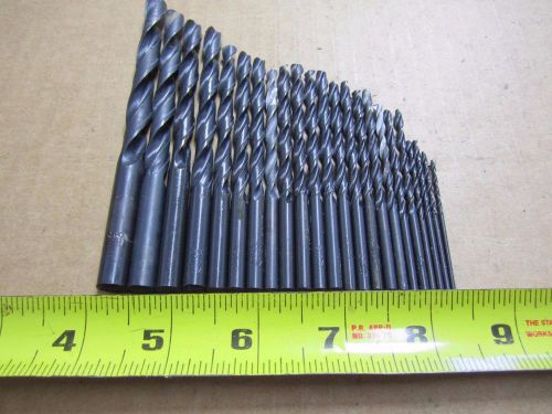 23 PC LOT HIGH SPEED FRACTIONAL METAL DRILL BITS MECHANIC TOOL