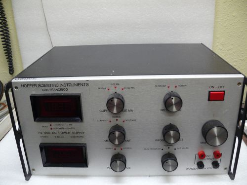 Hoefer Scientific PS1200 1200DC 1.2kv 250Ma High voltage Lab DC Power Supply