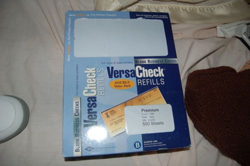 Versacheck Blank Premium Business Checks #1002 Blue background 500 sheets