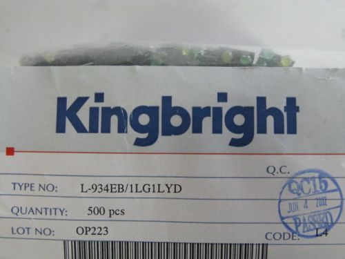 1000 PCS KINGBRIGHT L-934EB/1LG1LYD