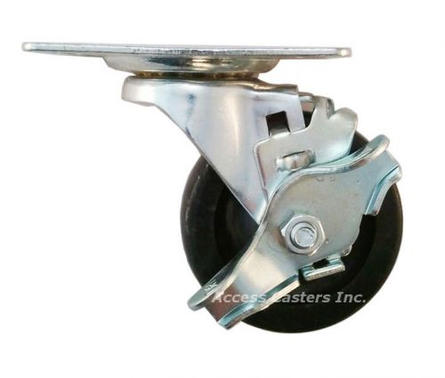 3pdlssb 3&#034; swivel plate caster with brake for delfield, 90 lbs capacity for sale