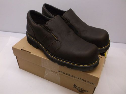 New DR. MARTENS R12981201 Work Boots 11 Medium Slip On Brown (G29A)