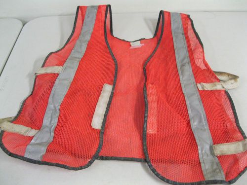 CHARKATE ORANGE GLOW SAFETY WORK VEST~FLAME RESISTANT~F.T.M.~14 L~5910~WALK~BIKE