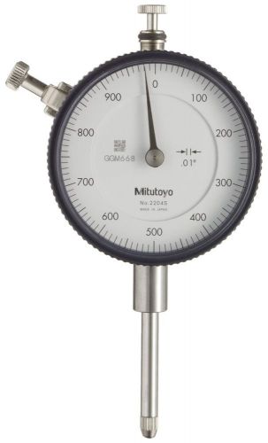 Mitutoyo - 2204SB Dial Indicator, #4-48 UNF Thread, 0.375&#034; Stem Dia., Flat Back,