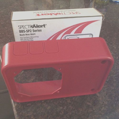 System Sensor BBS-SP2 Back Box Skirt. Red. New.