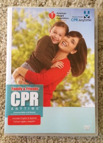 Family and friends cpr aha anytime manikin dvd kit spanish english for sale