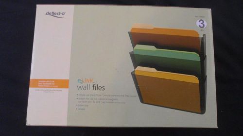 Deflect-O EZ Link Wall Files 3 Count &amp; 1 Pair EZ Link Partition Backets Black