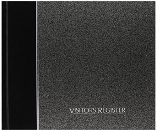National brand visitor&#039;s register book, black, 8.5 x 9.875&#034; 64 sheets (57802) for sale