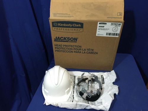 Case of 12 jackson safety 20392 charger white h/d poly hard hat w/4point 6 1/2-8 for sale