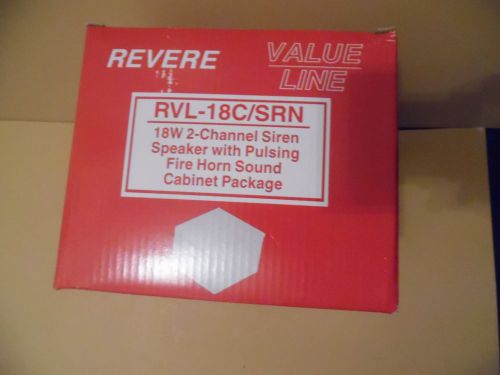 REVERE INDUSTRIES # RVL-18C/SRN FIRE HORN SIREN PACKAGE 18 WATT DUAL CHANNEL NEW