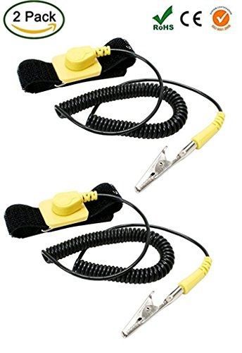 Imbaprice? (pack of 2) anti-static adjustable grounding wrist strap components for sale