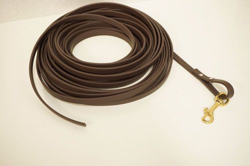 SGT KNOTS Biothane Long Line Training Lead - 50 Feet - Brown HANDLE MISSING READ