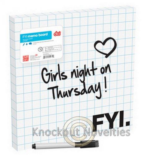 FYI Dry Erase Board Erasable Marker Board Novelty Gift Item