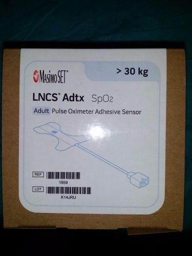 Masimo mpn 1859 lncs adtx, adult adhesive spo2 sensors, 18 in., 20/box (&gt;30kg) for sale
