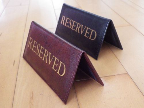 RESERVED | menu table top sign reserve reservation | cafe pub hotel RESTAURANT