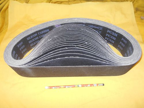 21 NEW SANDING BELTS 3&#034; x 41 1/2&#034; x 80 grit belt sander abrasive PES PC221