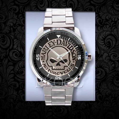 New Harley Davidson Motorcycle Skull Sport Watch New Design On Sport Metal Watch