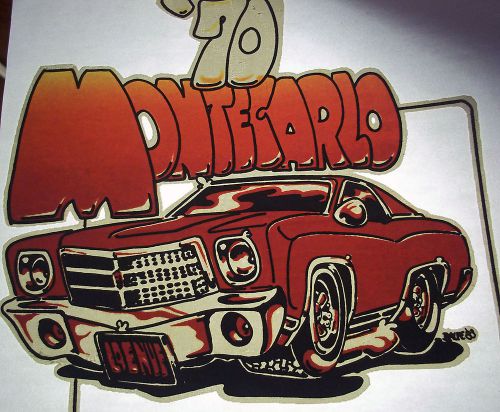 70 MONTE CARLO  Vintage 80&#039;s  T-Shirt transfer