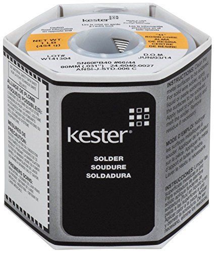 KESTER SOLDER 24-6040-0027 60/40 Stand, 0.031&#034; Diameter, &#034;44&#034;, 1.5&#034;