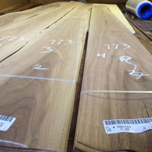 Wood Walnut veneer  4 bundle  total 74 pcs RAW VENEER  773. flat cut.