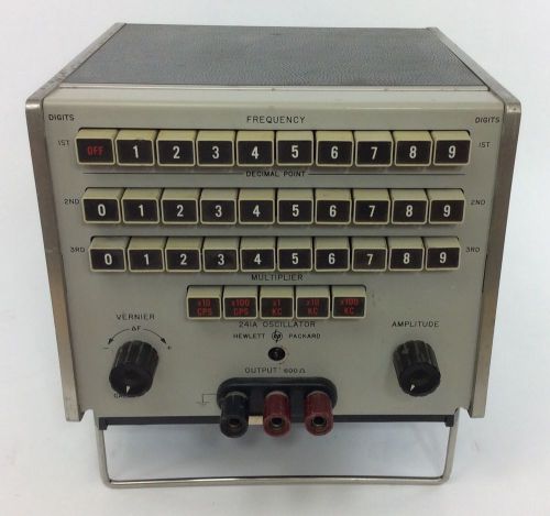 HEWLETT PACKAGE Vintage HP 241A PUSH BUTTON AUDIO OSCILLATOR Estate Electronic