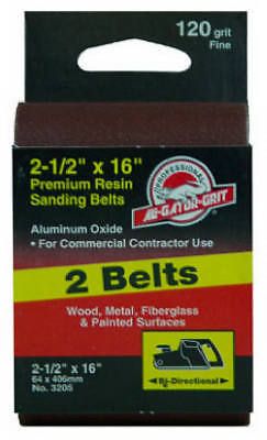 ALI INDUSTRIES - 2-Pk., 2.5 x 16-In. 120-Grit Bi-Directional Sanding Belt