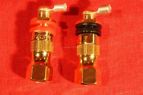 Pair Very heavy locking binding posts, +/- Red/Black, Banana Speaker Connector