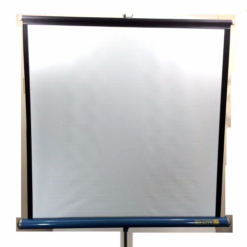 Vintage Portable Projector Screen Slide &amp; Movie 40 x 40 Da-Lite Made For Color