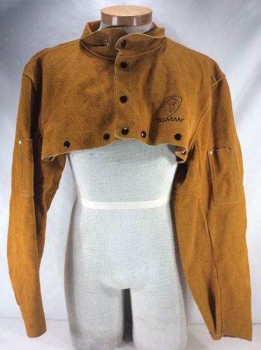 Tillman 5221XL Brown Split Cowhide Welding Cape Long Sleeve XL