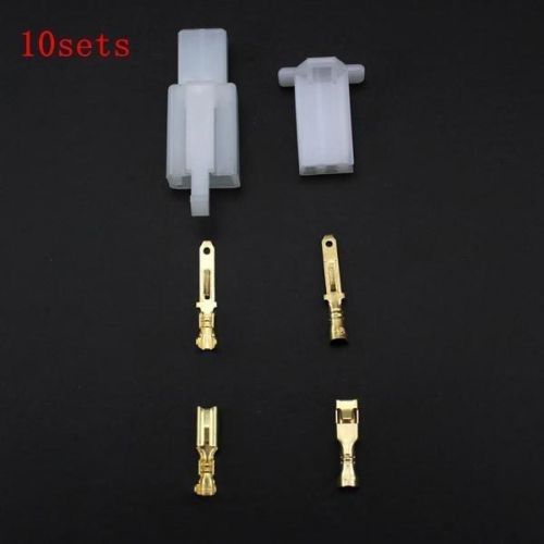 10sets 2.8mm Male Female 2 Flat Way Connectors Terminal