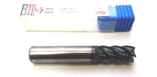 YG-1 EMB77032 1/2&#034; V7  INOX 5 FLUTE TIALN Coated Hi-Perf Finishing End Mill