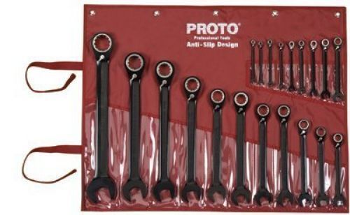 Stanley Proto JSCV-20S Proto 20-Piece Black Chrome Reversible Combination Ratche