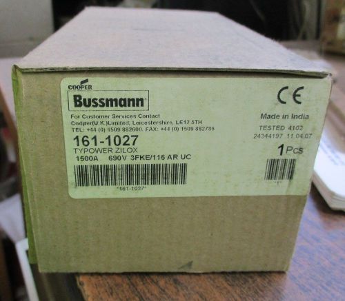 NEW COOPER BUSSMANN TYPOWER ZILOX 1500 AMP FUSE 161-1027