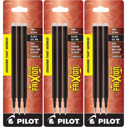 Pilot Gel Ink Refills for FriXion Erasable Gel Ink Pen Fine Point Black Ink 3...