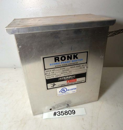 Ronk econo phase shifter type 2pb static phase converter (inv.35809) for sale