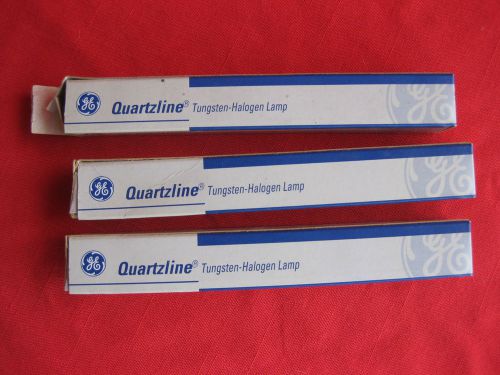 QUARTZLINE GE TUNGSTEN HALOGEN LAMP Q500 T3/CL 500 W 120V 23731FCL LOT OF 3