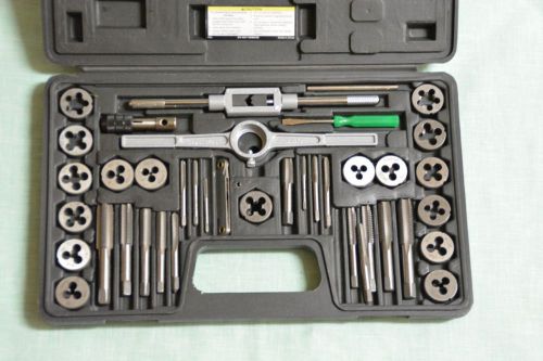 40 piece carbon steel sae tap and die set new  #39391 for sale