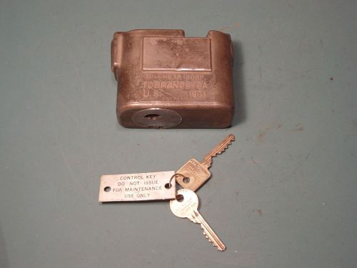 Hi-shear lk-1200 high security us military padlock 1983 medeco 2 keys works for sale