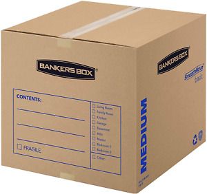 Bankers Box SmoothMove Basic Moving Boxes, Medium, 18 x 18 x 16 Inches, 10 Pack