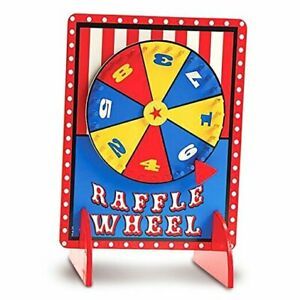 Tabletop Spinning Raffle Wheel with Stand Premium Quality Wood Spinning
