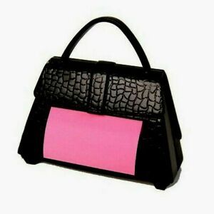 Post-it Purse Bag Dispenser 100 Pink Note Pop Up Black Croc Weighted Office Desk
