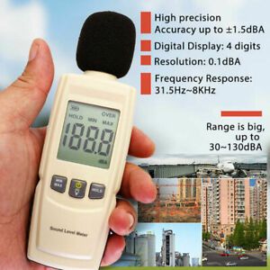 Sound Level Meter Digital LCD Display Noise Tester Measurement 30-130DB Decibel